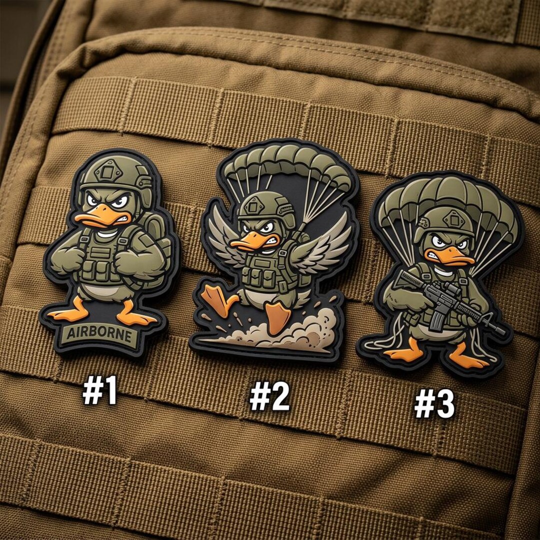 Angry Duck Airborne PVC Patch – Tactical Military Morale Backpack Gear ...