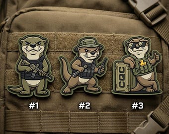 Parche táctico de nutria de PVC – Artículos militares para mejorar la moral, ideales para mochilas, gorras y chaquetas.
