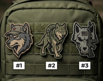 Juego de 3 parches de PVC Freedom Wolf Lone Operator, regalo táctico patriótico para él, Día de la Independencia.