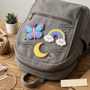 Butterfly Rainbow Celestial PVC Patch – Soft Rubber Tactical Badge (3 Inch)