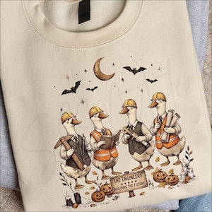 Halloween Goose Engineer Shirt, Silly Goose Engineer SVG PNG, Spooky Engineering Digital Download, Funny Engineer Gift, Engineering Art