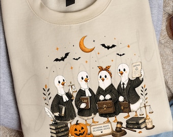 Halloween Goose Lawyer SVG, Funny Attorney Law School PNG, Cute Geese Sublimation Design, Spooky Law Student Gift, Legal Humour Clip Art