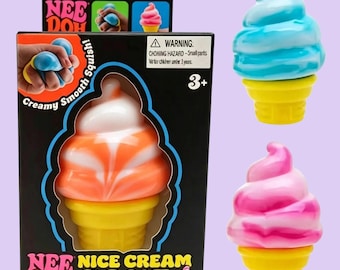 NeeDoh Nice Cream Cone Squishy – Ice Cream Fidget Toy, Stress Relief Sensory Play