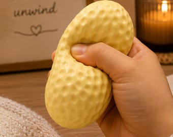 Kremowa piłka z orzeszkami ziemnymi, zabawka sensoryczna Fidget, piłka do ściskania łagodząca lęk