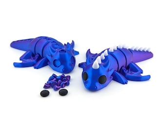 Gelenkdrache STL, Flexible Fantasy Kreatur, Schreibtisch Fidget Spielzeug (Digitaler Download)