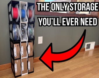 Modular Filament Storage Rack STL – Stackable Spool Organizer for 3D Printing