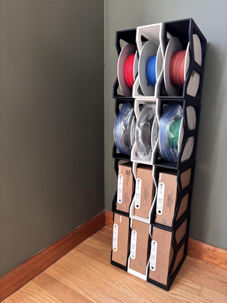 Modular Filament Storage Rack STL – Stackable Spool Organizer for 3D Printing image 4