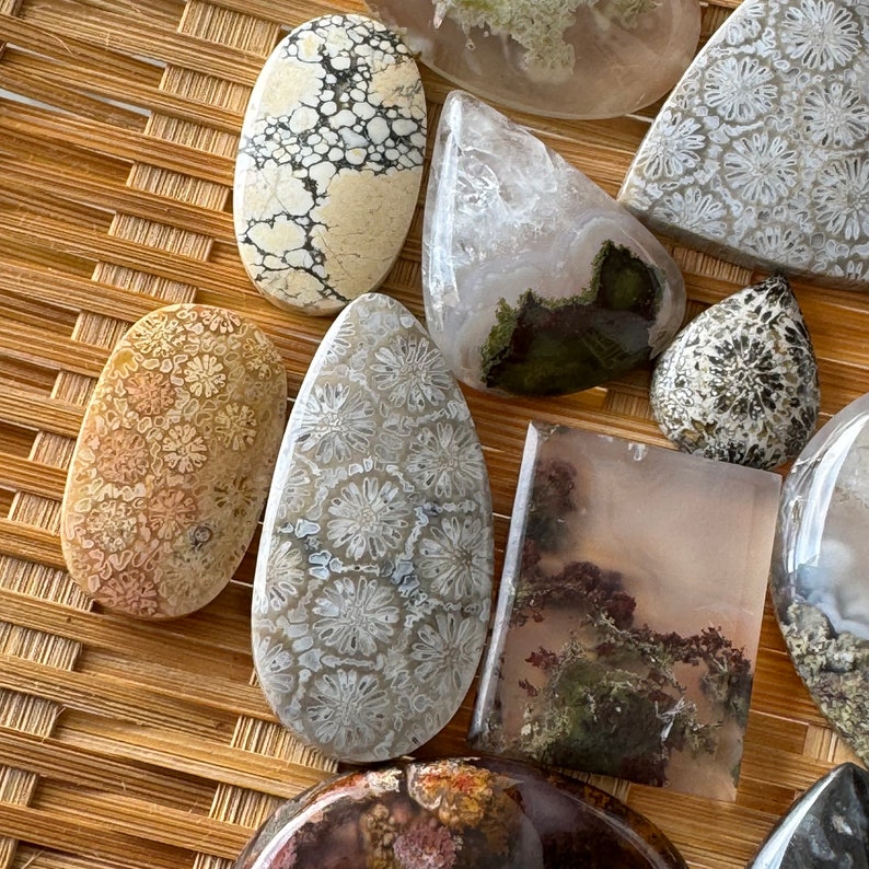 Sale 15 Pcs Natural Stones Cabochon image 2