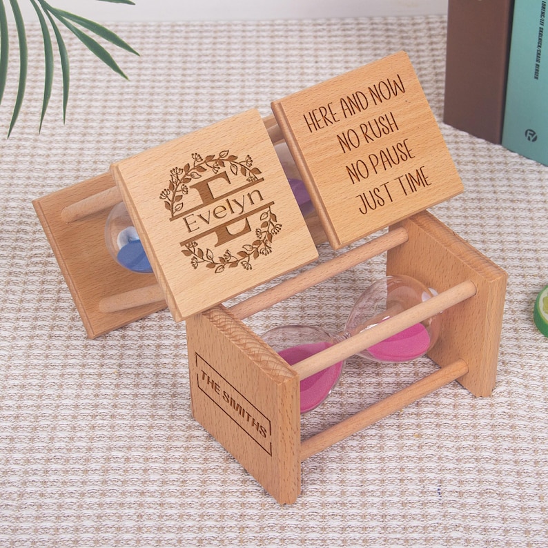 Personalized 10 Min Wood Hourglass, Sand Timer, Montessori Time Out ...