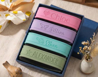 Custom Engraved Silicone Bottle Bands, Personalized Kindergarten Tumbler Water Labels, Daycare Sippy Cup Marker, Back To School Gift