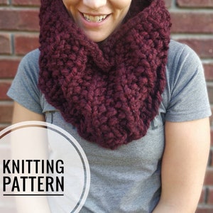 Merida Cowl KNITTING PATTERN | super bulky knitting pattern| chunky knitting pattern| jumbo yarn knitting pattern|  gift knitting pattern