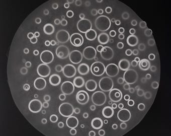 Frazil Series #5, Unique cameraless photogram, 11x14 silver gelatin print