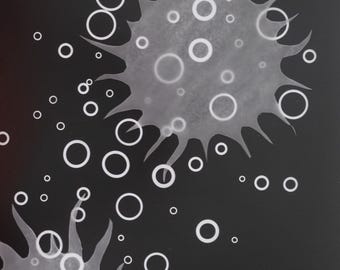 Frazil Series #24, Unique cameraless photogram, 11x14 silver gelatin print