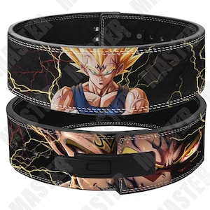 Majin Vegeta Hebelgürtel – 10 mm Leder-Kraftsportgürtel (Anime-Design)