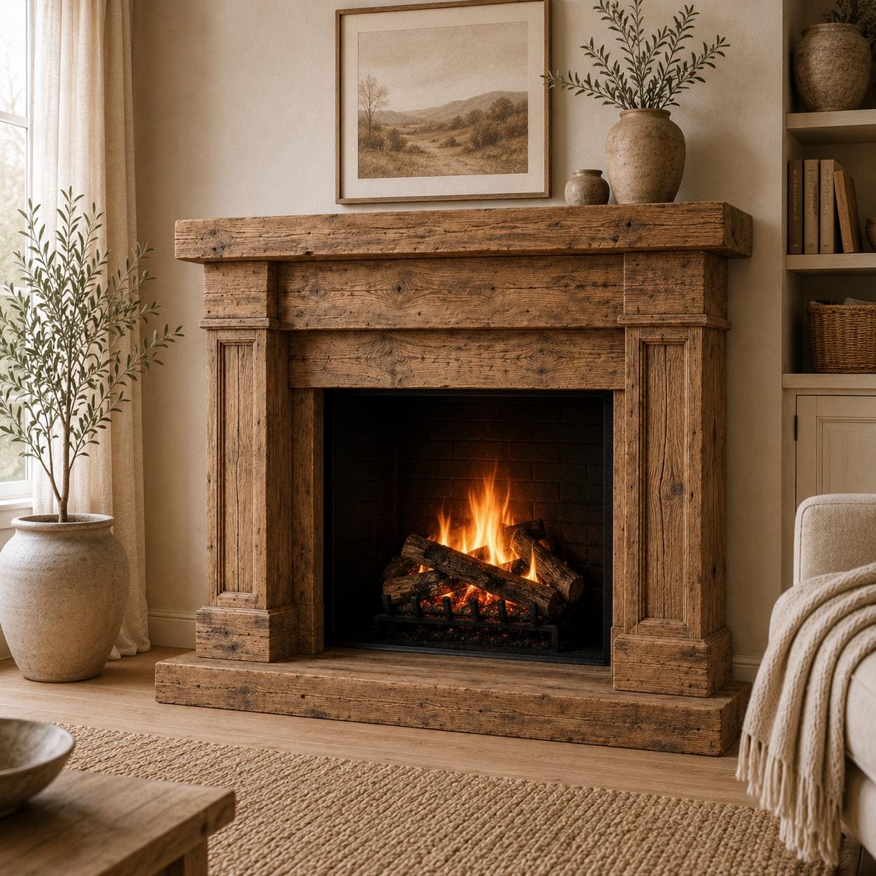 Kaminkonsole holz