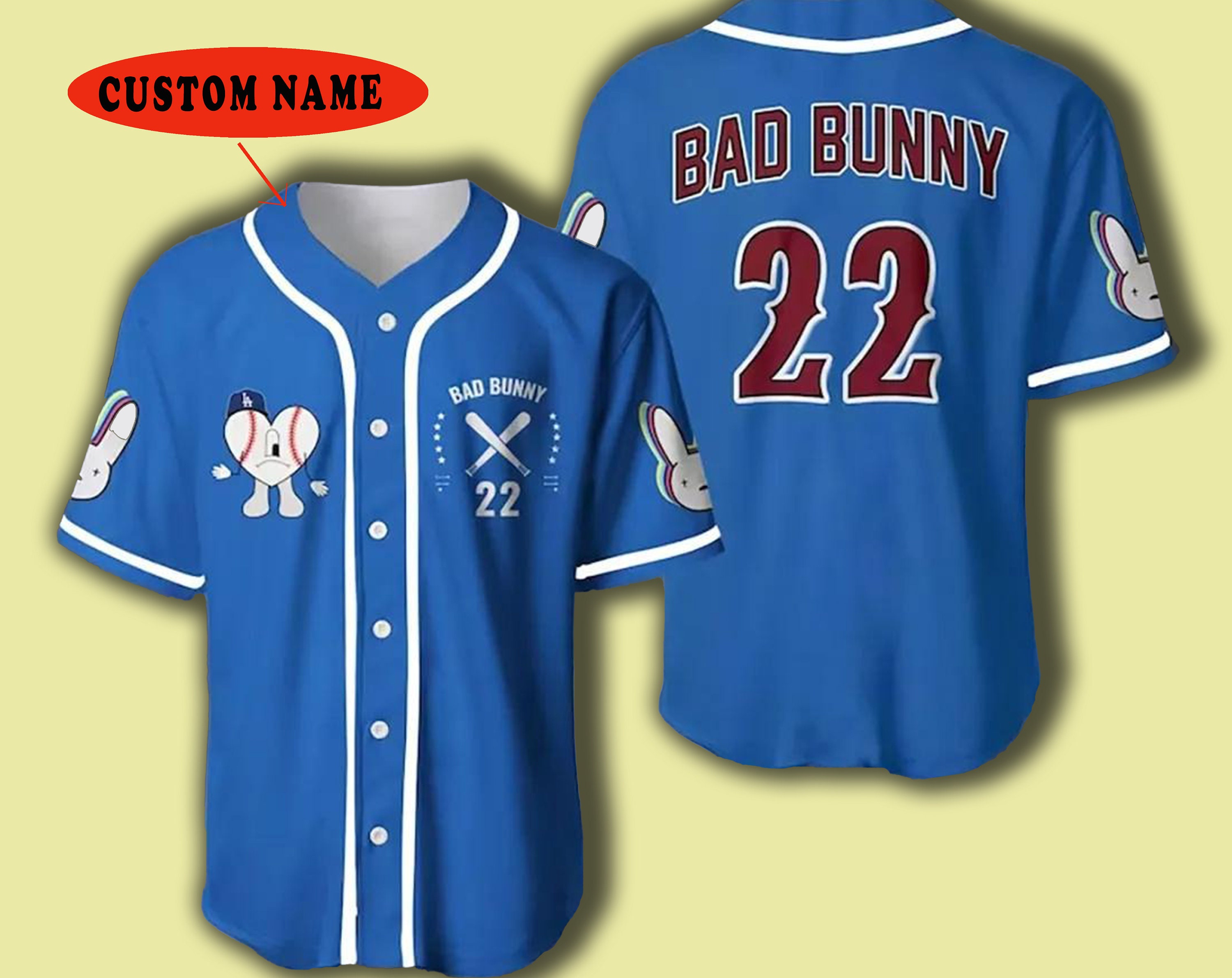 Bad Bunny Baseball Jersey, Un Verano Sin Ti Jersey, Puerto Rico Summer