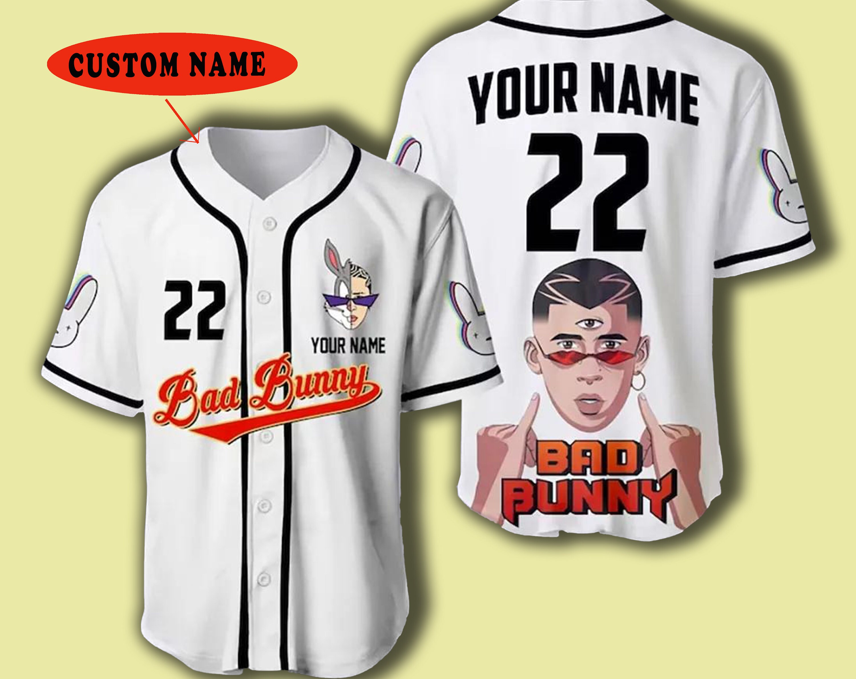 Bad Bunny Baseball Jersey, Un Verano Sin Ti Jersey, Puerto Rico Summer