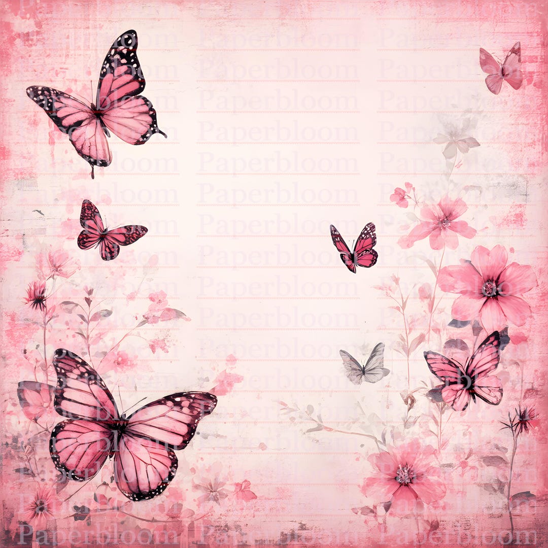 Pretty Butterfly Backing Sheets (instant Download) - Etsy