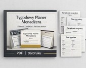 Tygodniowy Planer Menadżera PDF | Organizacja Pracy i Zarzadzanie Zespolem | Do Druku