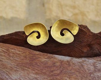 Infinity Spiral stud earrings