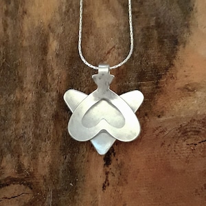 Star of David and Hearts Silver Sterling pendant Unique Design Judaic Symbol Handmade in Israel Artisan Love Symbol Jewish holiday gift