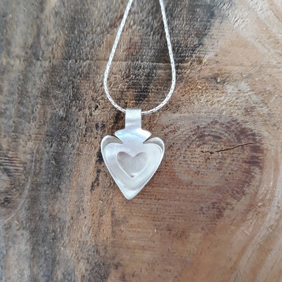 Heart Silver Sterling Pendant Valentin's Day Gift Love Symbol