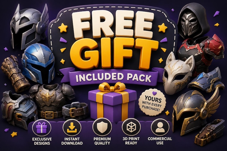 Cosplay STL Mega Pack | Armor Sets, Helmets, Masks, Props & Accessories | 3D Print Files Bundle | Wearable Cosplay Armor STL Collection image 3