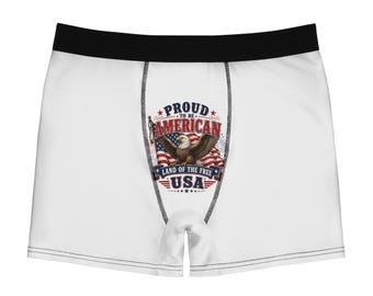 Amerikanische Flagge Adler USA Boxer Briefs | Bunt gemusterte Unterwäsche