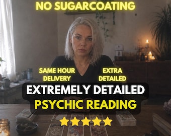 Extremely Detailed Psychic Reading, Full Life Analysis, Same Hour Reading