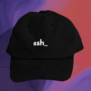 SSH Embroidered Distressed Dad Hat, Cybersecurity Gift