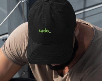 Sudo Embroidered Dad Hat for Developers, Linux Gift, Sysadmin Cap