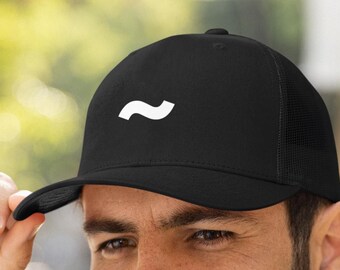 Minimalist Tilde Hat – Programmer Trucker Cap Inspired by the Linux Home Directory (~)