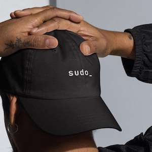 Sudo Command Embroidered Dad Hat - Linux Programmer Humor