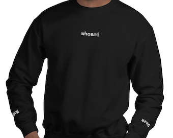 whoami Dark Mode Embroidered Sweatshirt | Funny Linux Gift | Programmer Crewneck