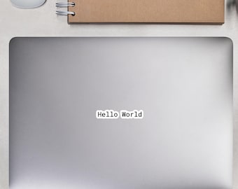 Hello World Sticker Localhost Vinyl Decal Funny Programmer Gift Developer