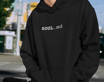 SOUL.md Hoodie, Minimalist Markdown Developer Sweatshirt, Coder Gift