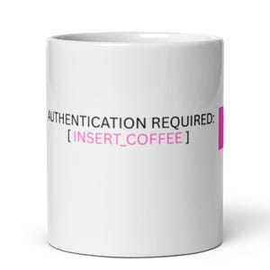 Authentication Required Coffee Mug - Funny Cybersecurity Gift