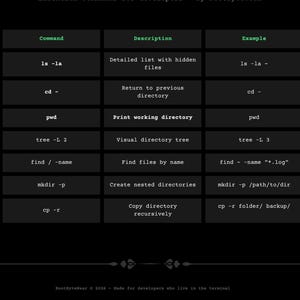Guia de Consulta Rápida do Terminal Linux – PDF para Impressão para Desenvolvedores e Programadores