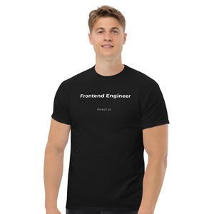 Frontend Engineer React T-Shirt | Funny Developer Gift | React.js Programmer Tee