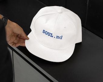 SOUL.md Embroidered Baseball Cap, Minimalist Programmer Hat, Light Mode Developer Gear