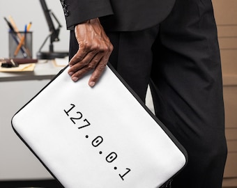 Localhost Laptop Sleeve Funny Programmer Gift Developer Bag Network Coder