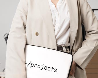 Home Projects Laptop Sleeve, Side Hustle Case, Remote Work Cover, Tech Commuter,