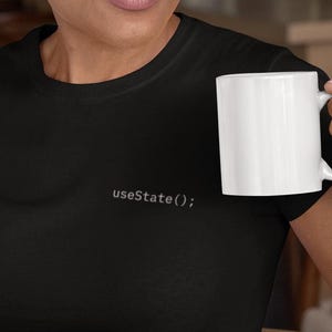 useState Embroidered T-Shirt – Minimalist React Developer Tee