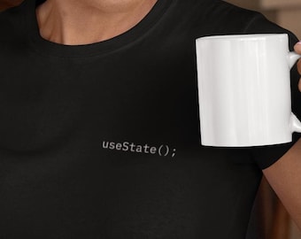 useState Embroidered T-Shirt – Minimalist React Developer Tee