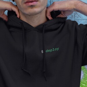Developer deploy Embroidered Hoodie – Minimalist Gift