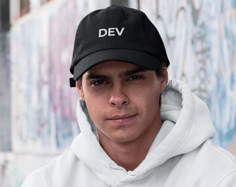 DEV Embroidered Dad Hat - Minimalist Tech Streetwear