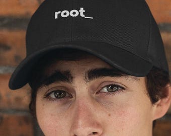Root Embroidered Dad Hat, Linux Admin Cap, Superuser Access, Open Source, Tech Worker Present,