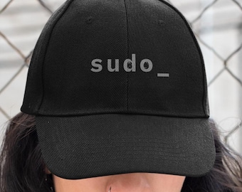 Sudo Embroidered Programmer Hat - Linux Dad Hat Techie Gift for Software Engineers and Coders