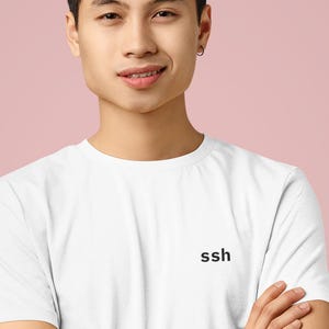 SSH T-Shirt – Minimal Developer Shirt, Linux Sysadmin Tee, DevOps Coding Gift