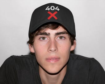 404 Not Found Embroidered Dad Hat, Error Code Programmer Cap, Web Designer Gift, Geek, Nerd, IT, Student, Coworker Gift